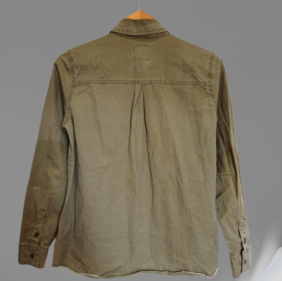 Billabong Women's Light Washed Army Green Jacket/Shirt - Picture 12 of 16